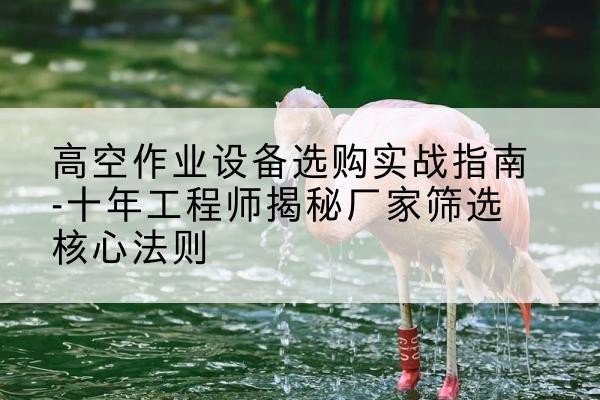 曲江剪叉式升降机厂家-高空作业设备选购实战指南-十年工程师揭秘厂家筛选核心法则